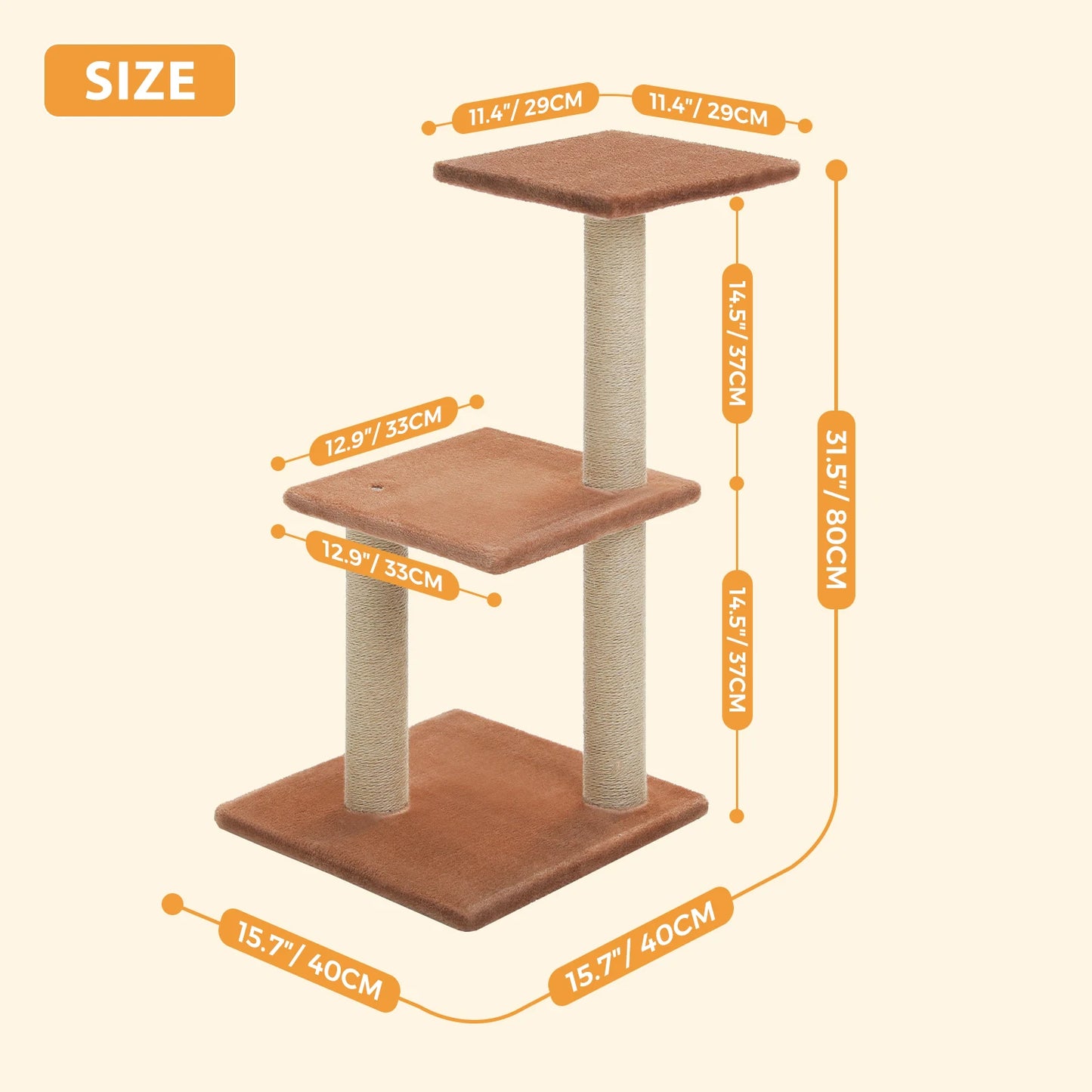PAWZ Road Cat Tree Tower for Indoor Cats
