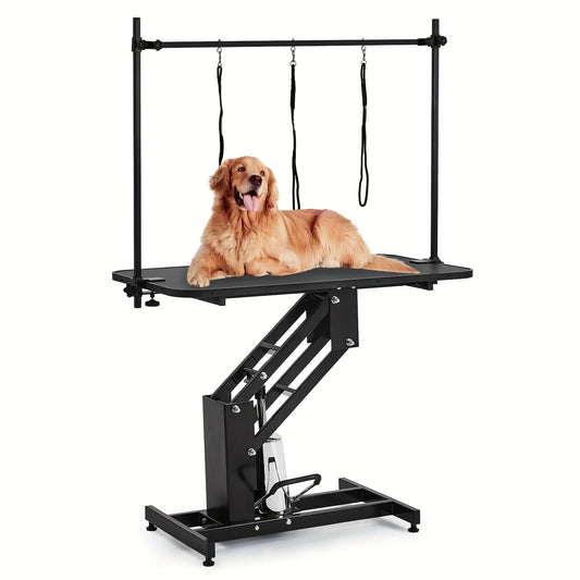 Heavy Duty Hydraulic Dog Grooming Table With Overhead Arm