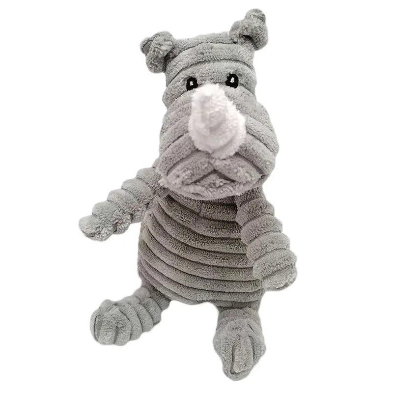 Plush Dog Toy Squeaky Bite Resistant Corduroy For All Dogs