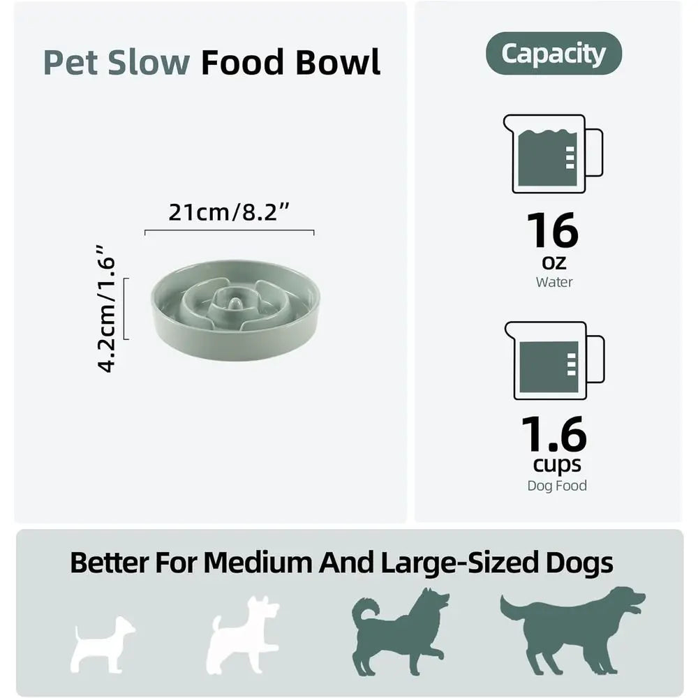 Slow Feeder Puzzle Dog Bowl Non Slip Anti Choking Design