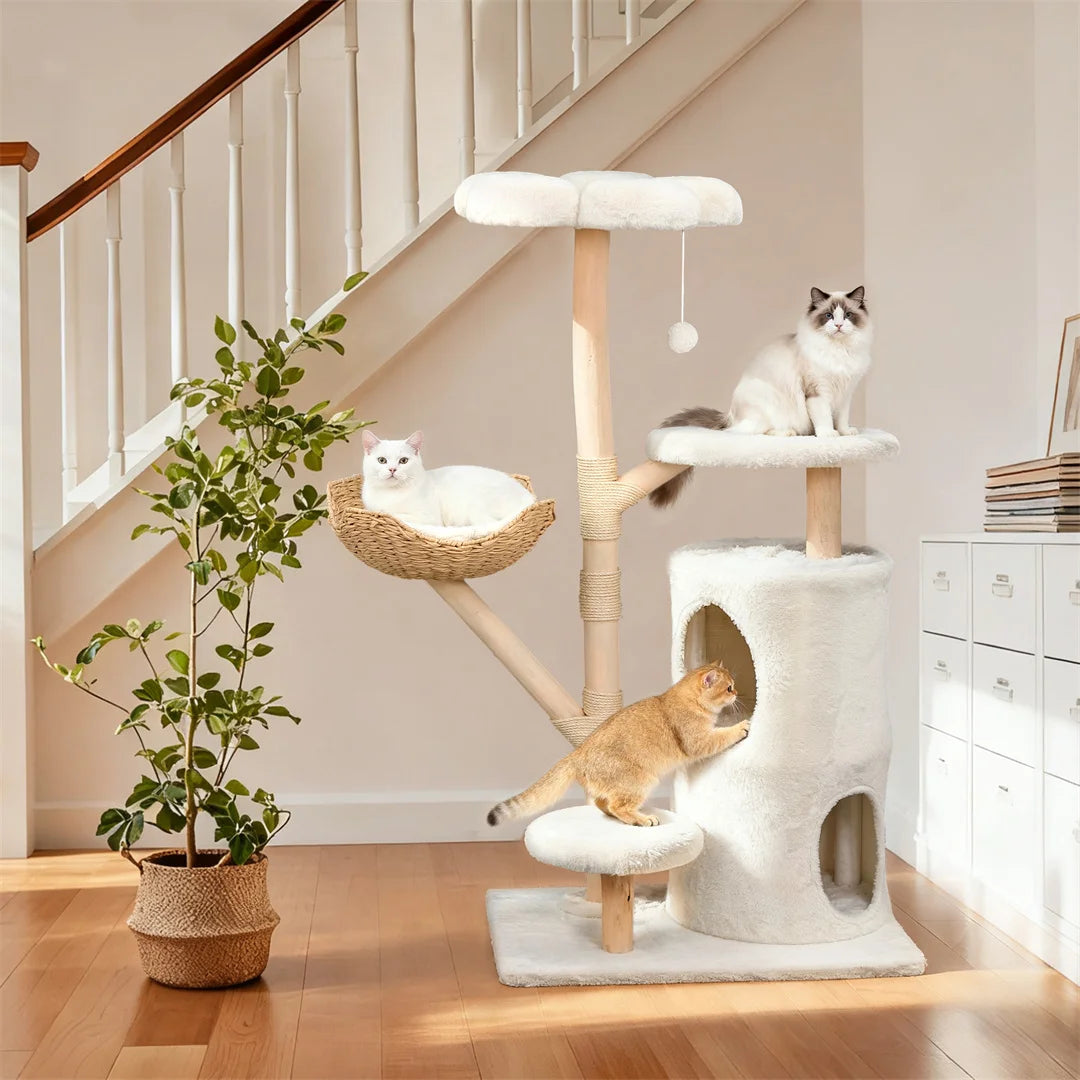 BINGOPAW Multi Level Cat Tree With Scratching Posts For Cats