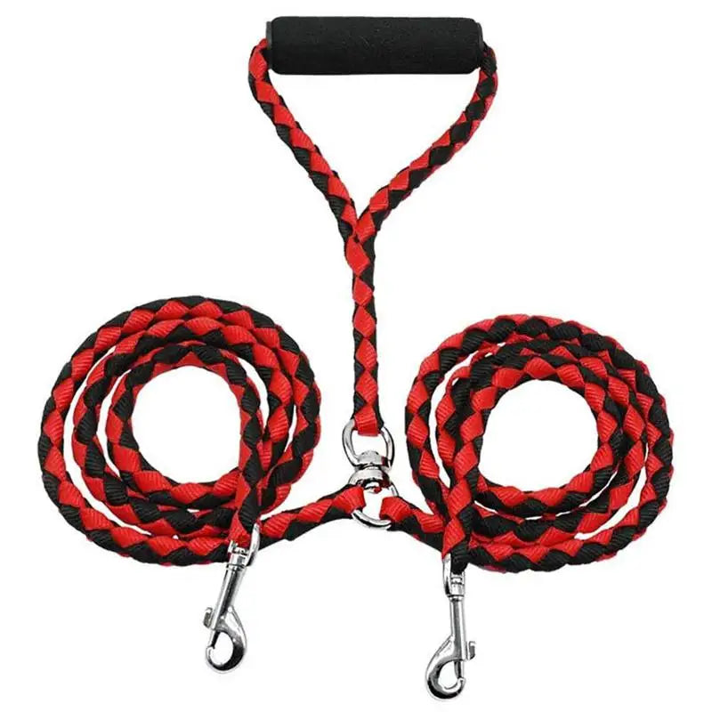 NONECN Double Pet Leash For Two Dogs AntiTangle Walking Solution