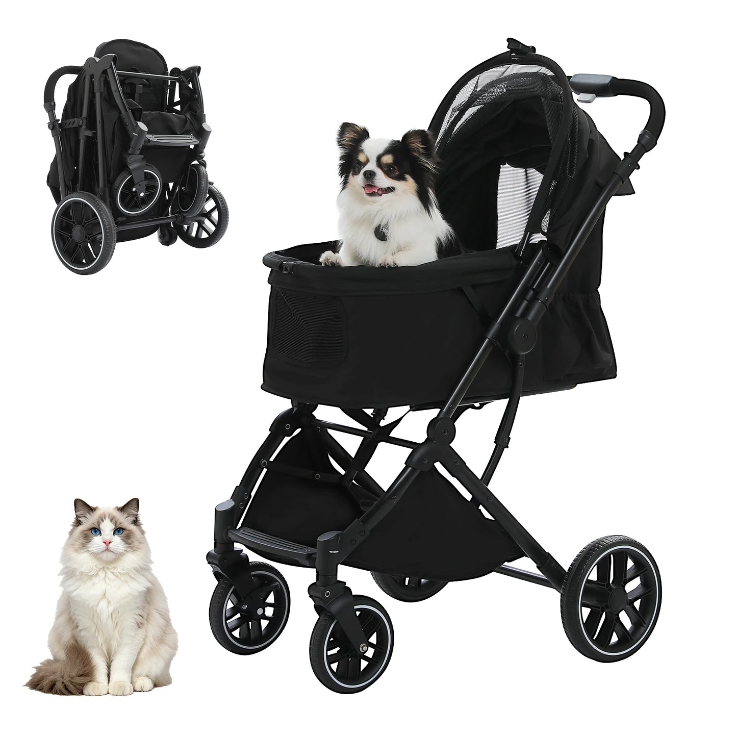PAWZ Road Foldable Pet Stroller for Small to Medium Dogs