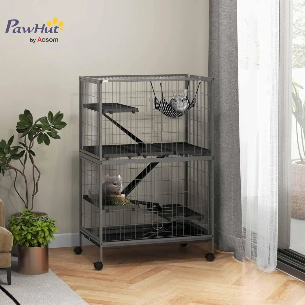DAFIFY 5 Tier Small Animal Cage With Hammock And Heavy Duty Steel Wire