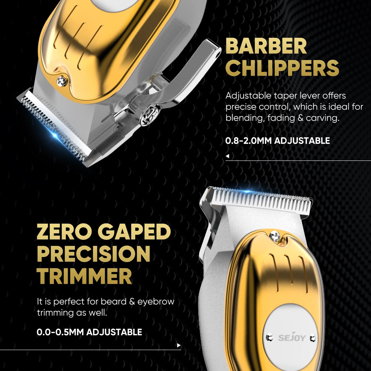Sejoy Professional Hair Clipper Set Cordless Rechargeable For Men