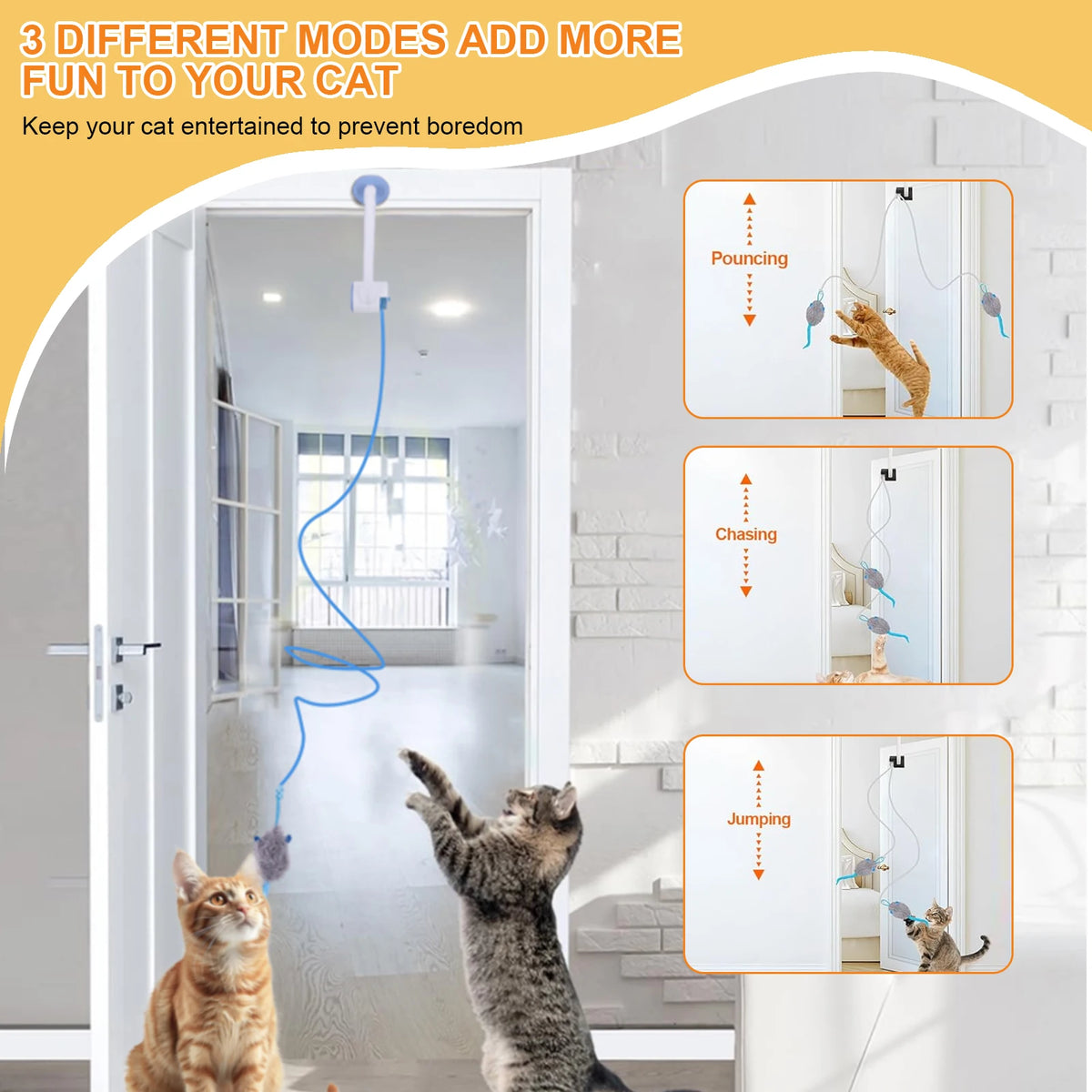 ATUOTIN Interactive Feather Teaser Toy for Cats and Kittens