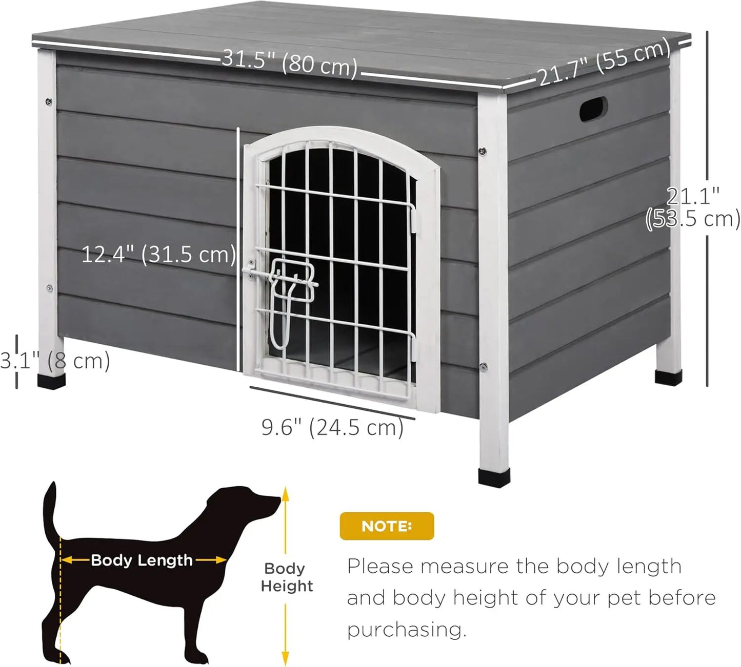 Wooden Dog Cage With Openable Top Removable Bottom Locking Door