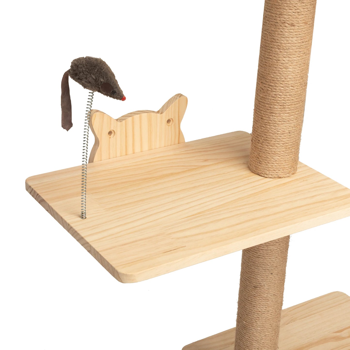 Wall Mounted Cat Scratching Pad With Hammock Tree Indoor