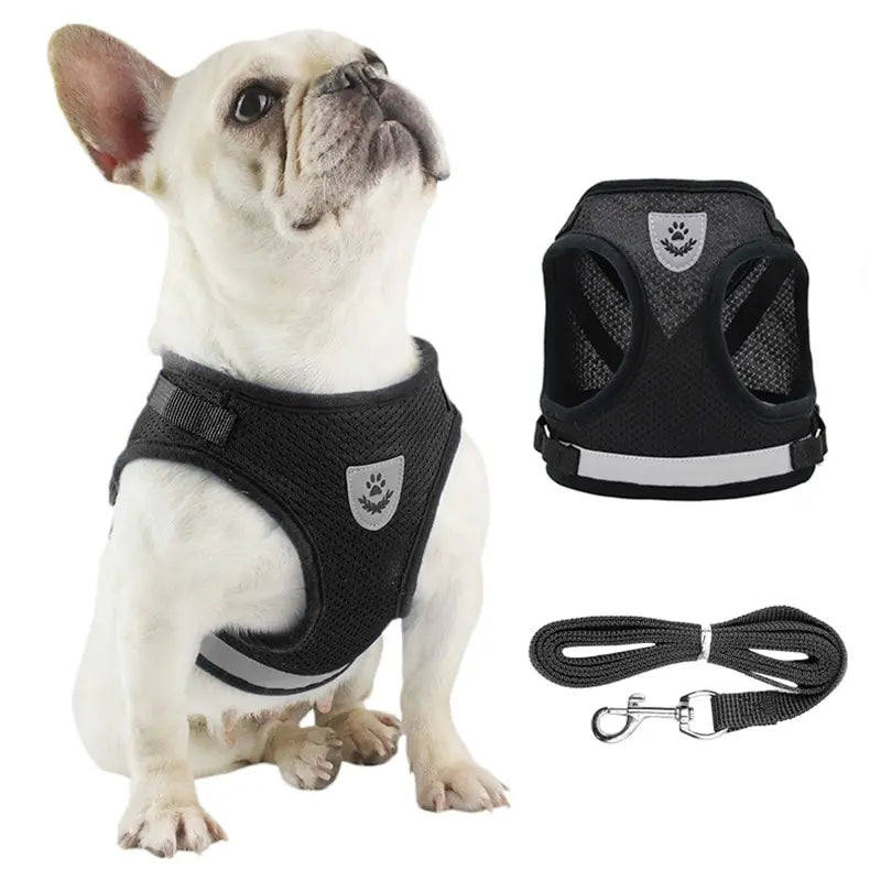 Reflective Mesh Dog Harness Vest Breathable and Adjustable