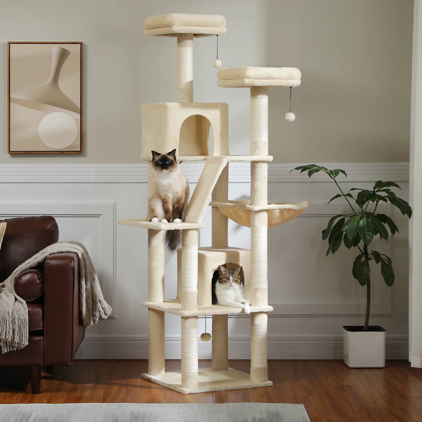 PAWZ Road Multi Level Cat Tree Tower For Indoor Cats
