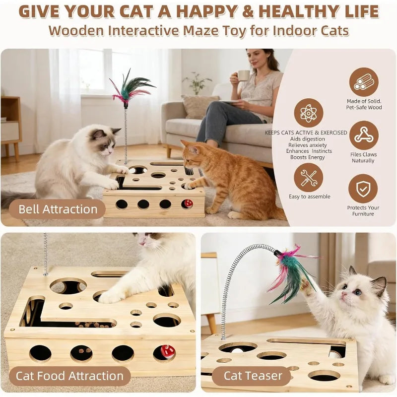 Cat Nail File Enrichment Box Set With Interactive Puzzle Toy
