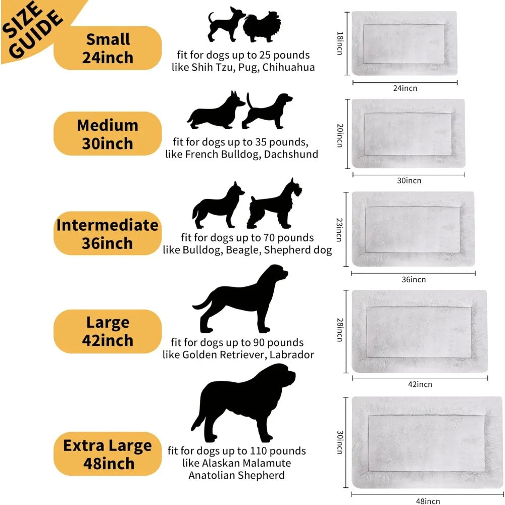 DAFIFY Washable Dog Crate Pad Ultra Soft Bedding For Dogs