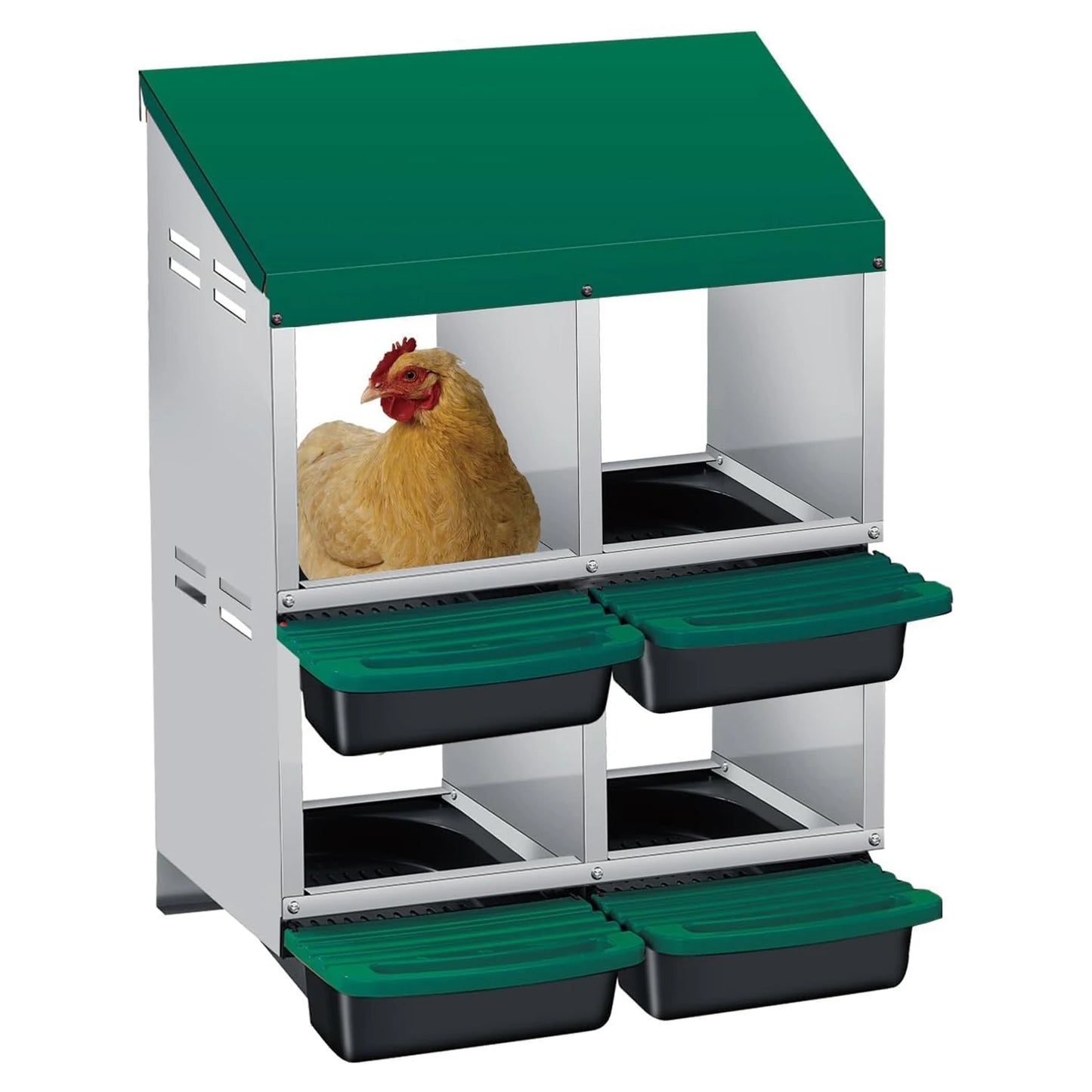 TWISTER.CK Multi Compartment Chicken Nesting Box With Automatic Egg Collection