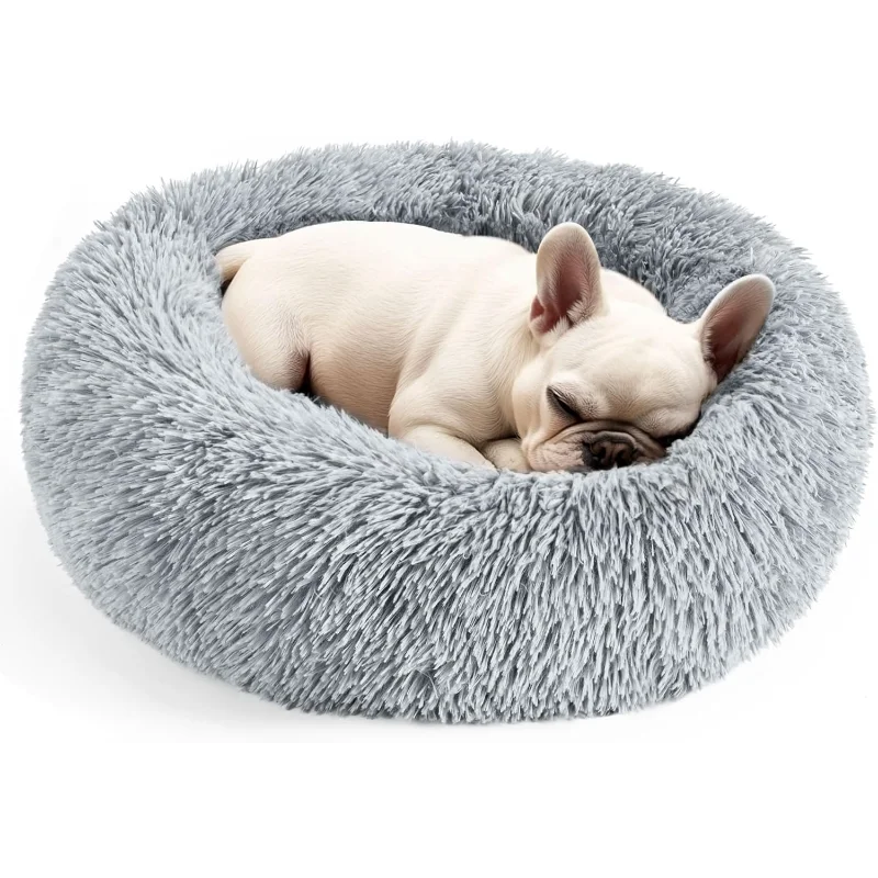 NONECN Calming Donut Bed for Cats and Dogs Washable