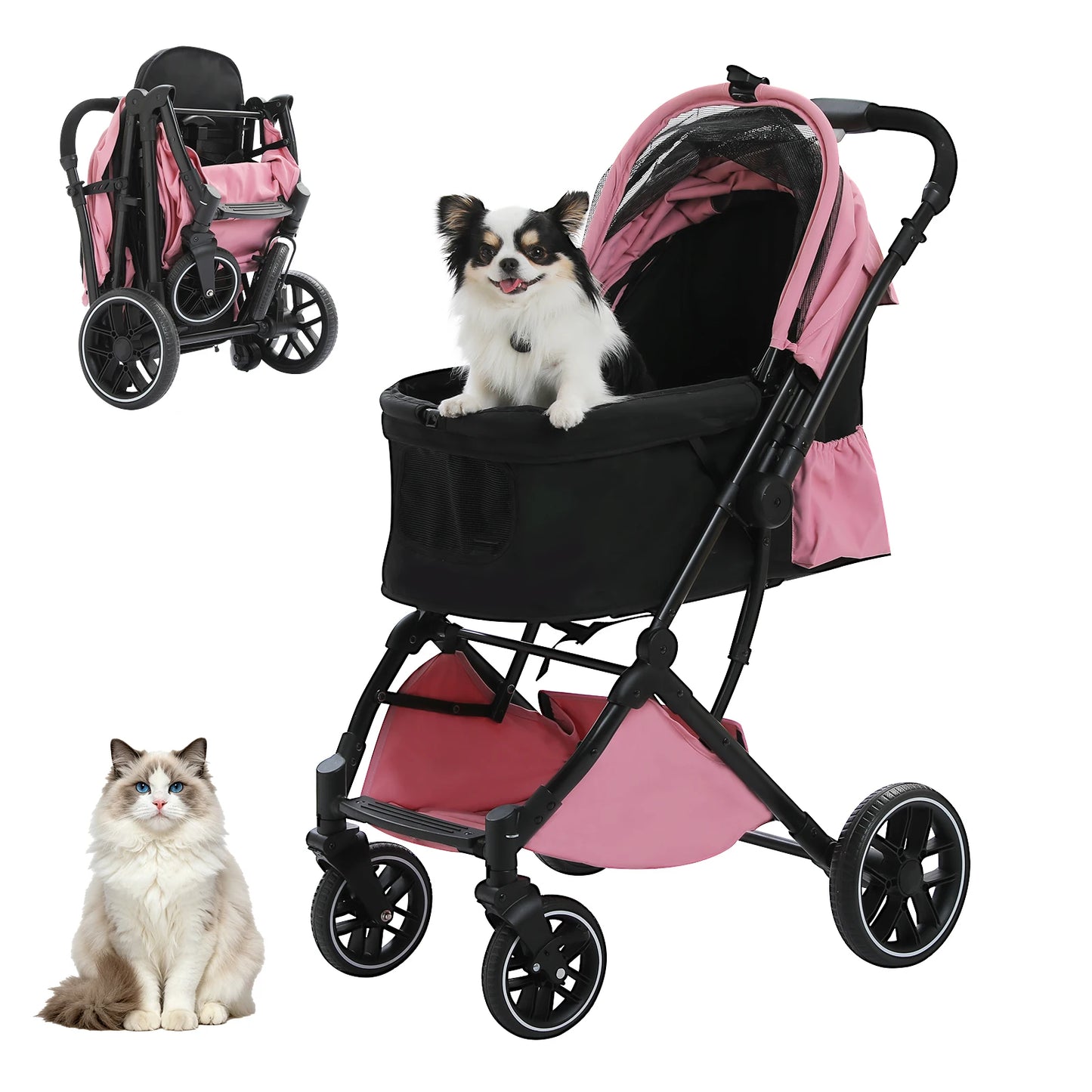 PAWZ Road Foldable Pet Stroller for Small to Medium Dogs
