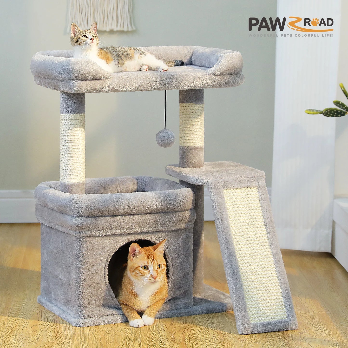 PAWZ Road Small Cat Tree With Sisal Scratching Post Perch