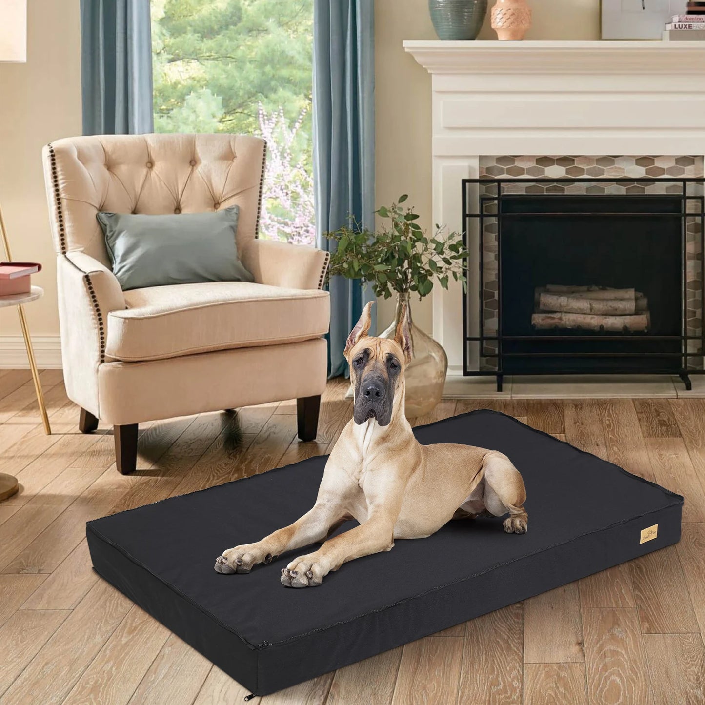 Memory Foam Orthopedic Dog Bed With Washable Waterproof Cover