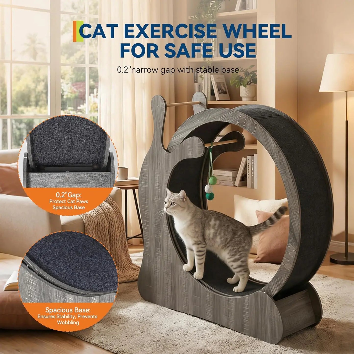 HiMISS Cat Exercise Wheel Indoor Treadmill For Fitness