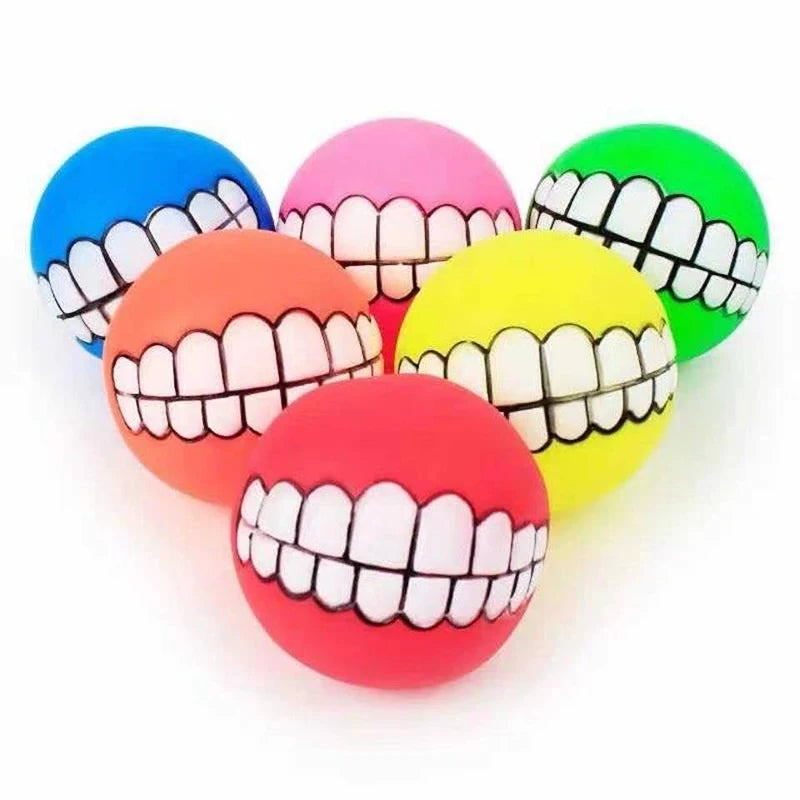 Pawstrip Rubber Squeaky Dog Chew Toy For Teeth Cleaning