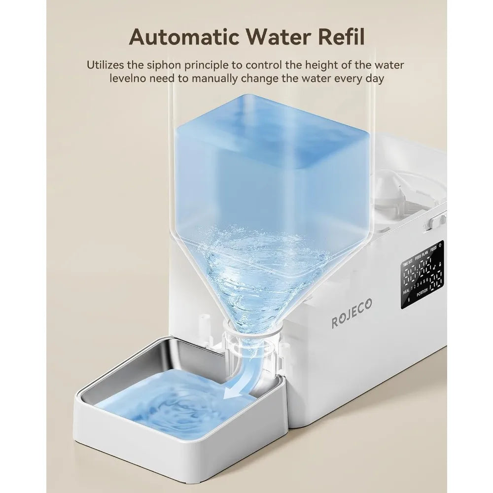2-In-1 Automatic Pet Feeder And Water Dispenser For Cats And Dogs