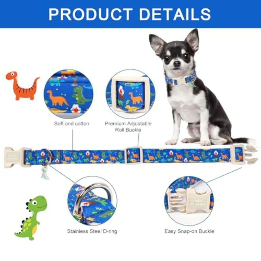 Dog Collar With Pendant Coconut Tree Design Plastic Buckle