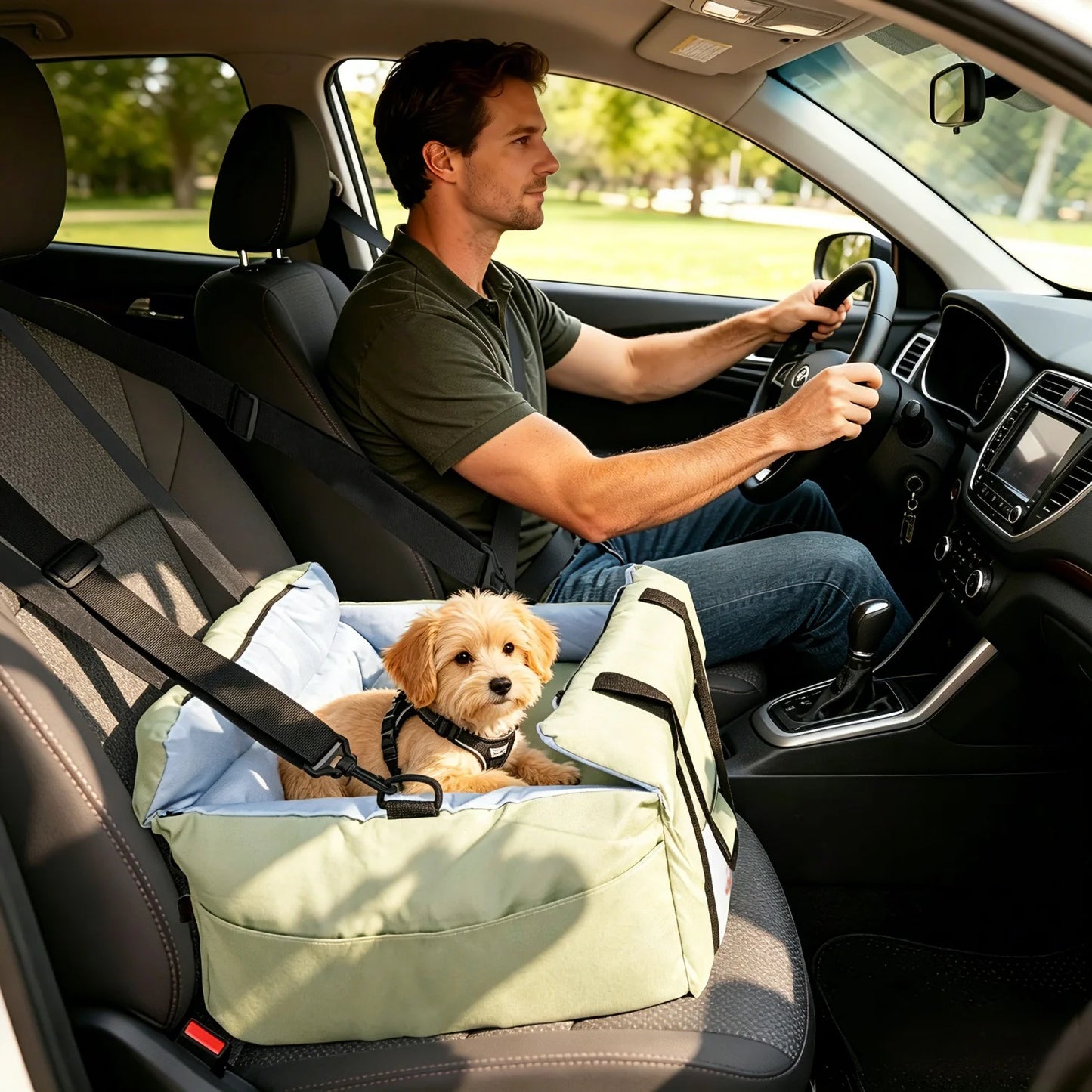 Dog Car Seat Small Dogs Travel Carrier With Safety Belt