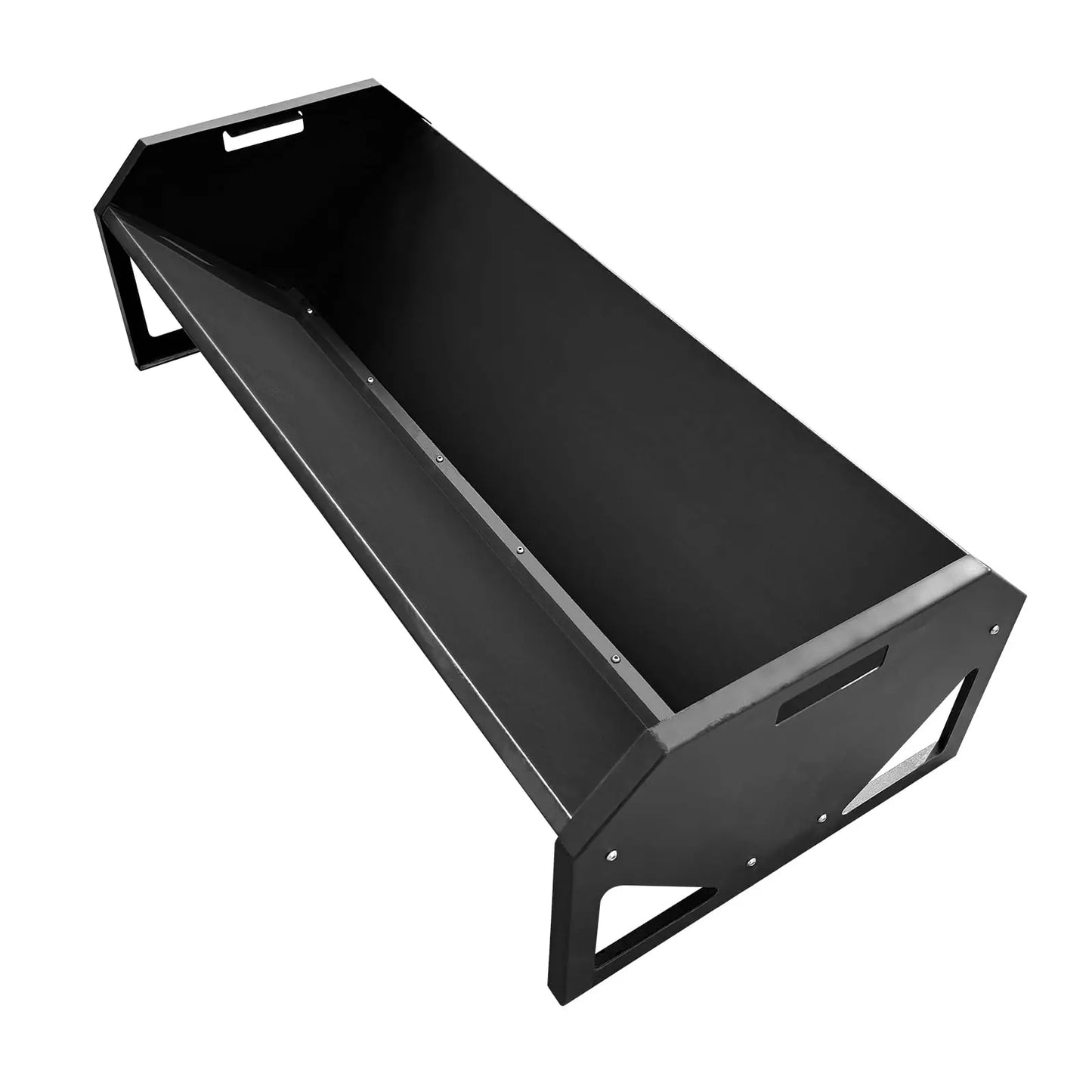 HiMISS Farm Animals Galvanized Steel Livestock Feeder Hay Trough V Shaped Bottom