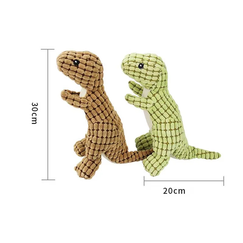 Stuffed Dinosaur Dog Chew Toy For Training And Play