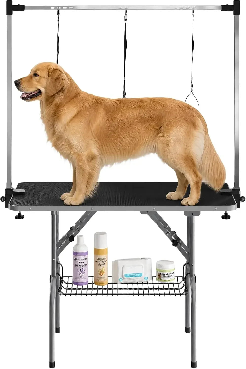 Garvee Professional Foldable Dog Grooming Table With Safety Nooses