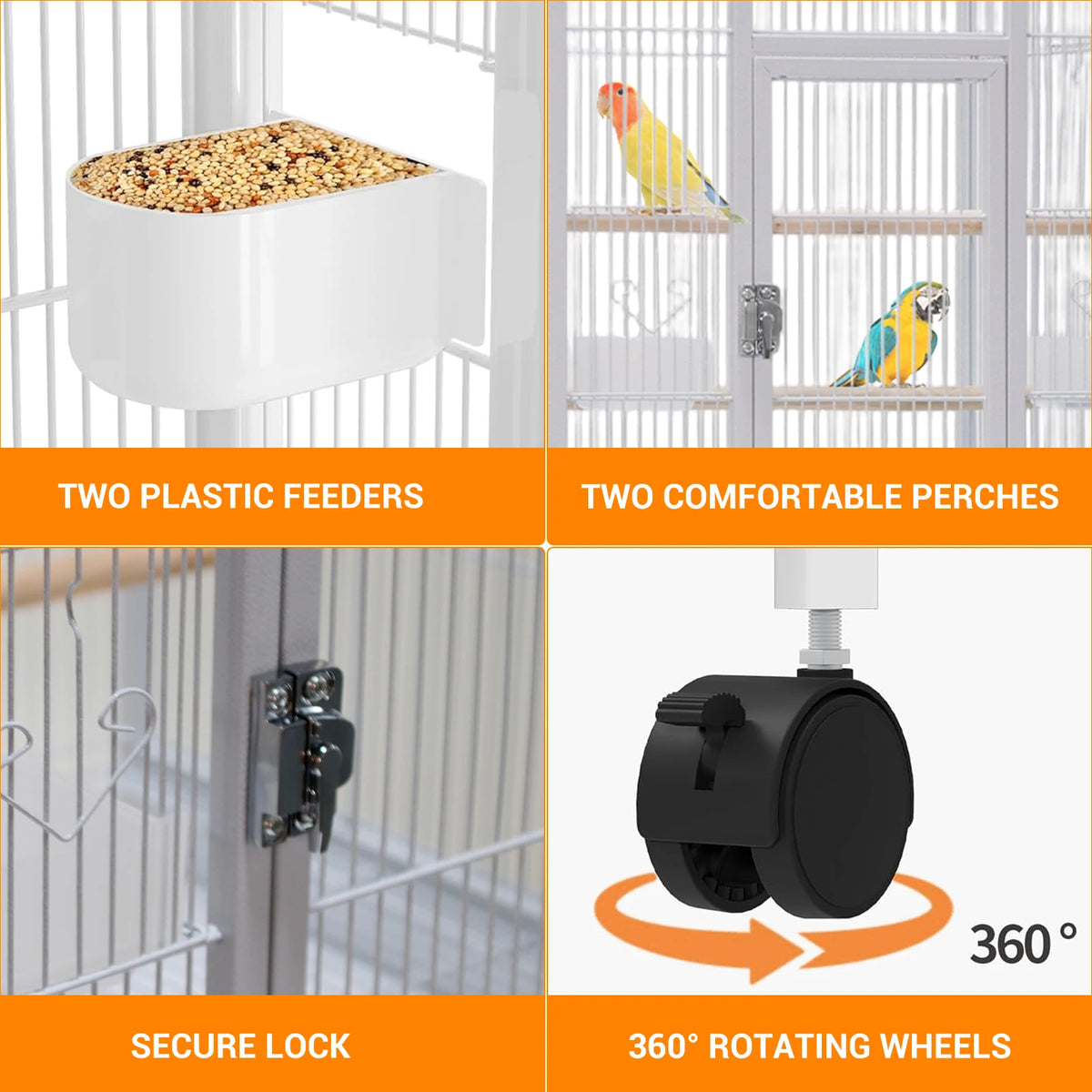 Five Tier Metal Small Animal Cage With Wheels And Tray