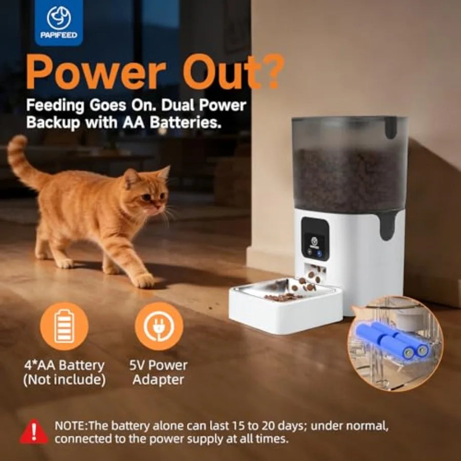 Automatic Cat Feeder With App Control 5G WiFi Cat Food Dispenser