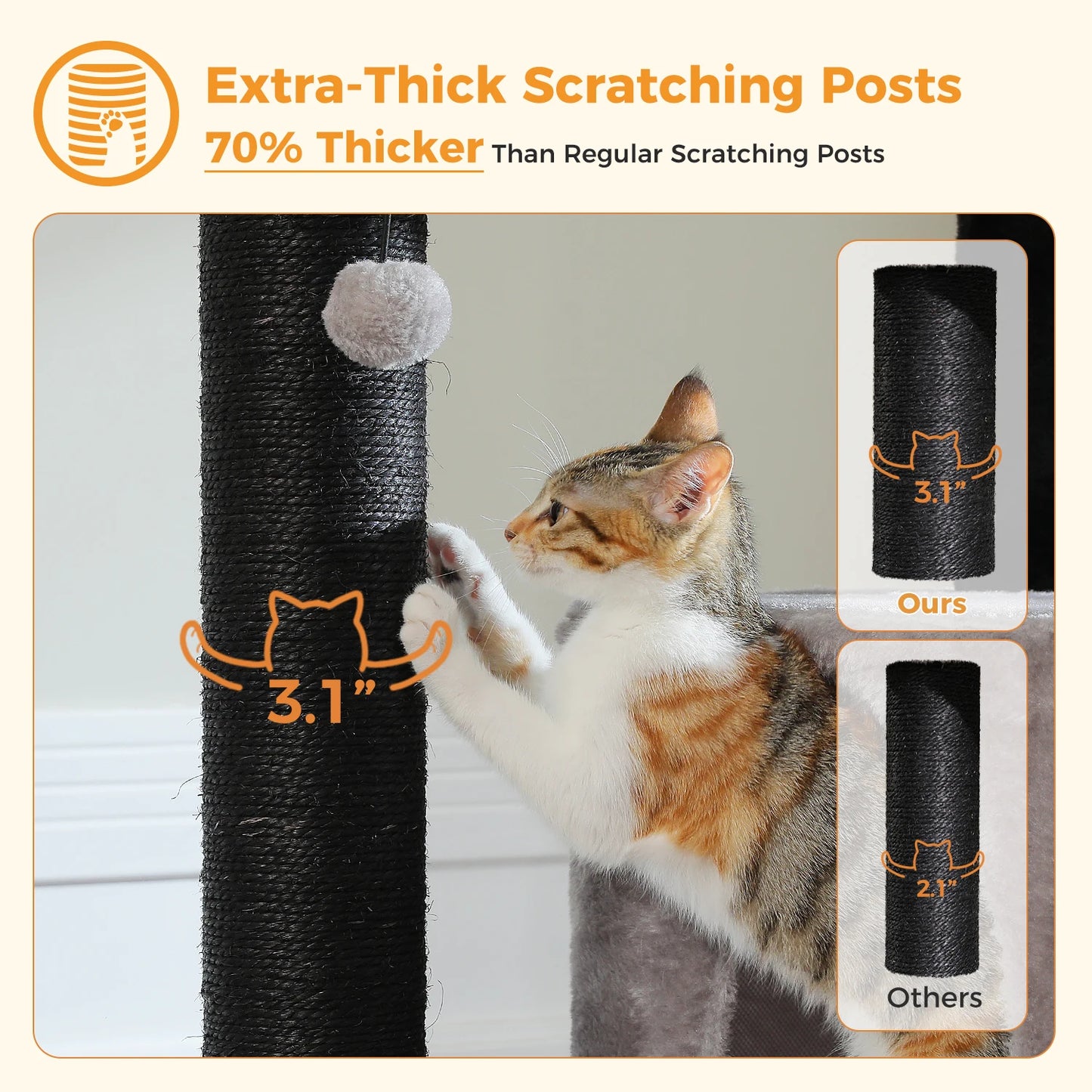 PAWZ Road Cat Tree With Scratching Posts And Durable Condo