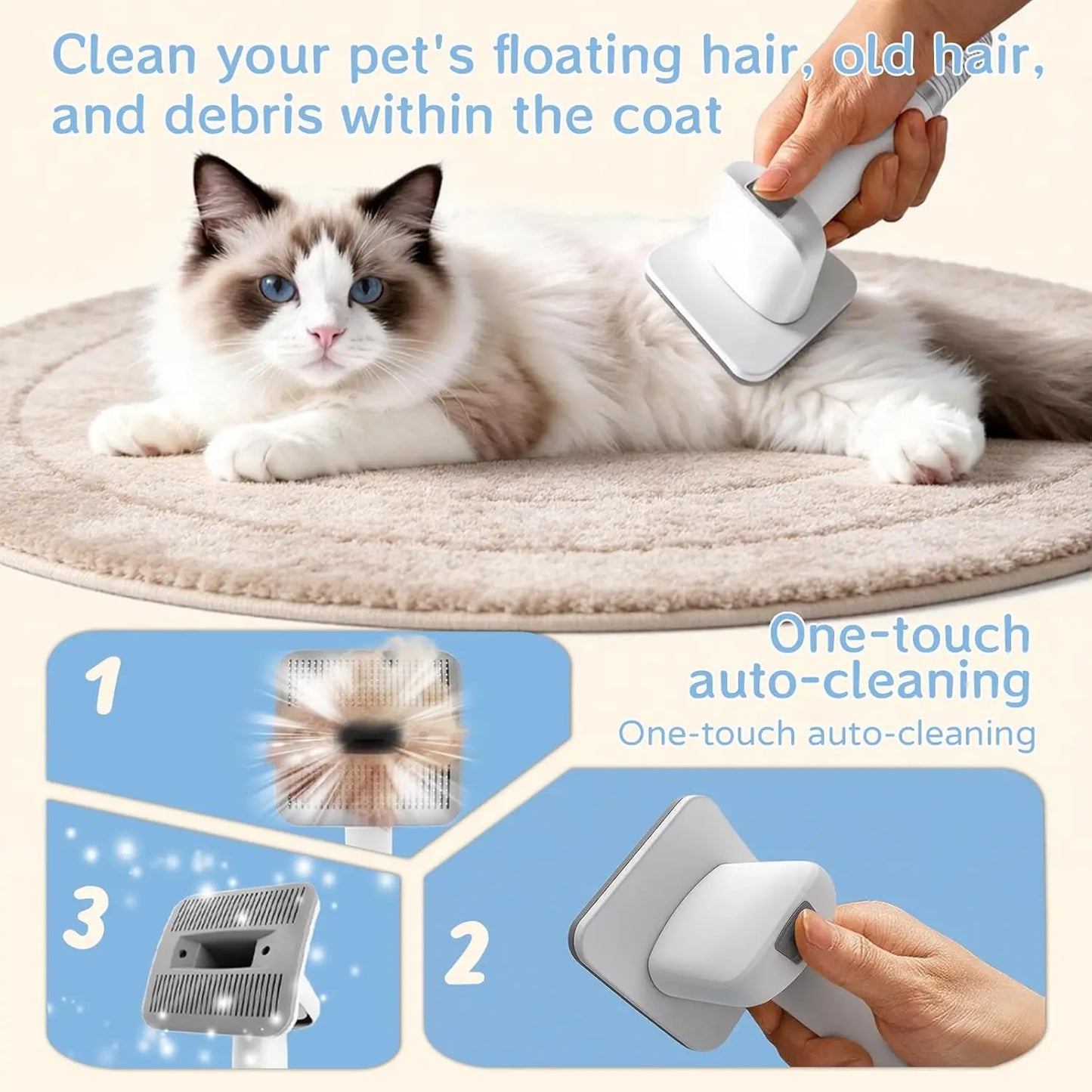 Dog Grooming Kit With Vacuum Clipper Six Tools For Dogs