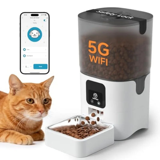 Automatic Cat Feeder With App Control 5G WiFi Cat Food Dispenser