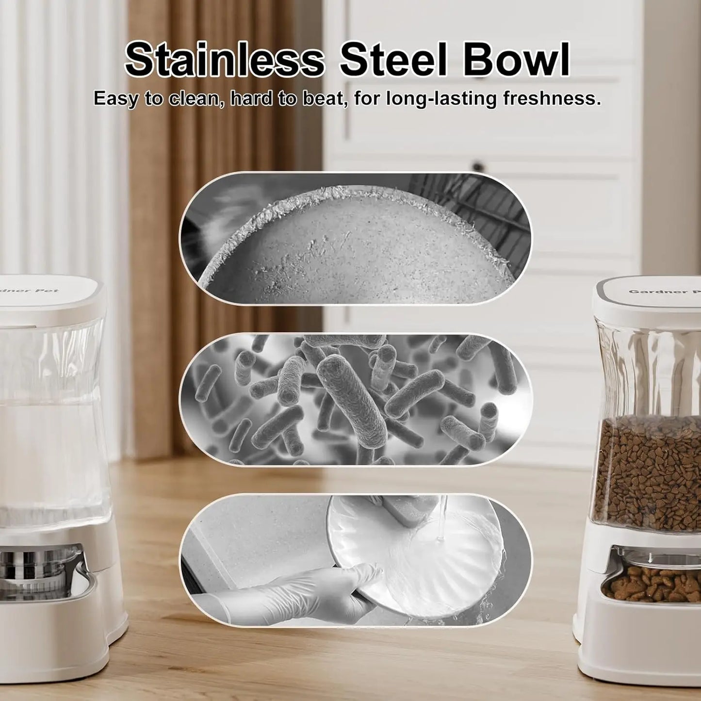 Stainless Steel Automatic Pet Feeder and Water Dispenser