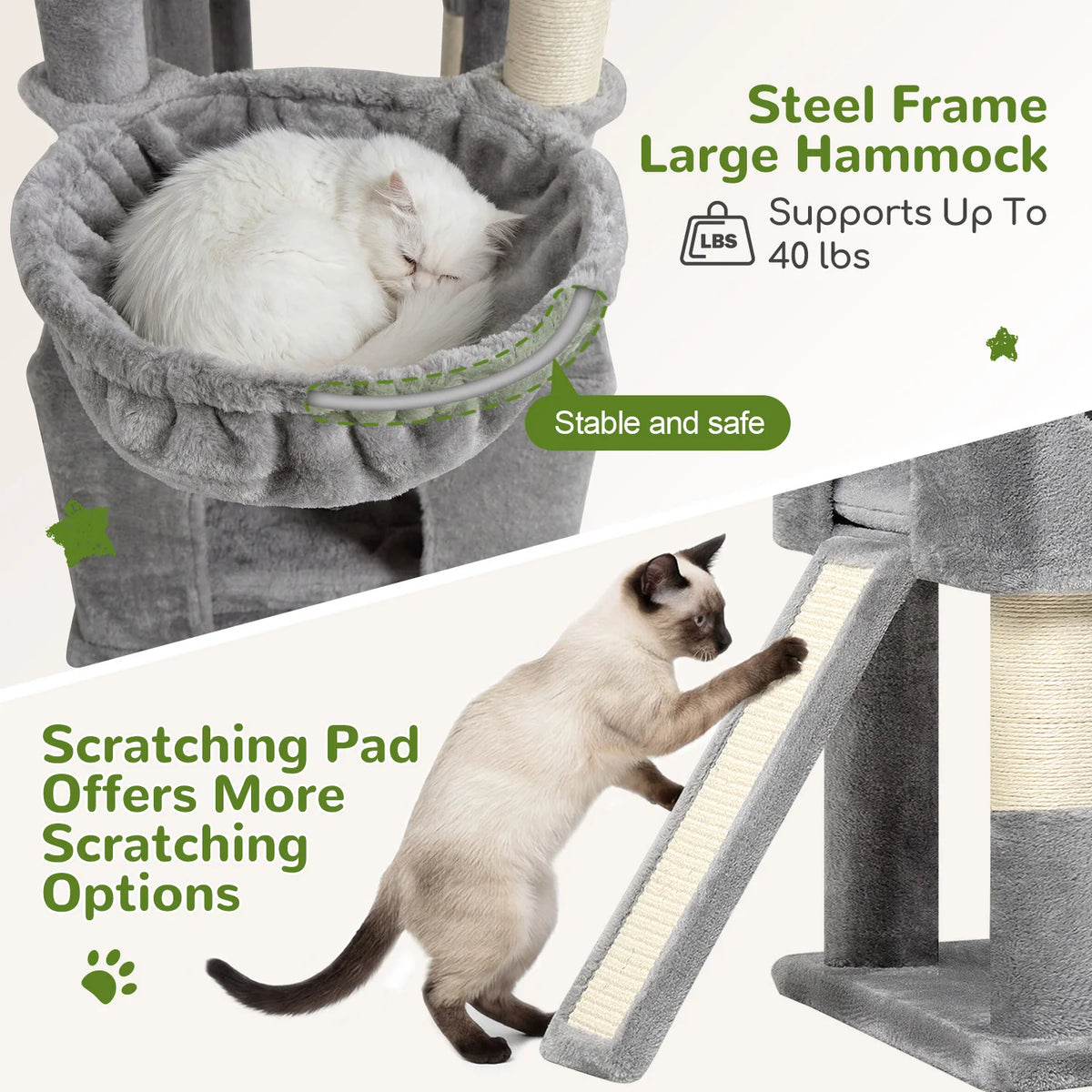 Globlazer Heavy Duty Multi Level Cat Tree With Sisal Scratching Posts