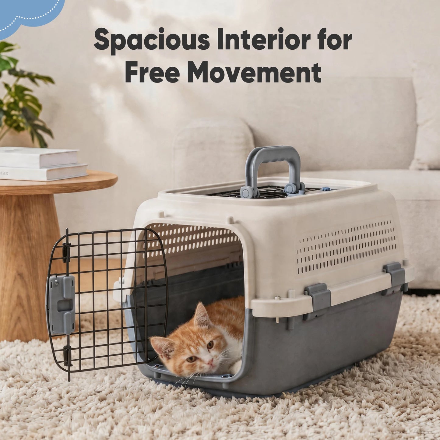 Pet Carrier For Dogs And Cats Front Top Load Crate
