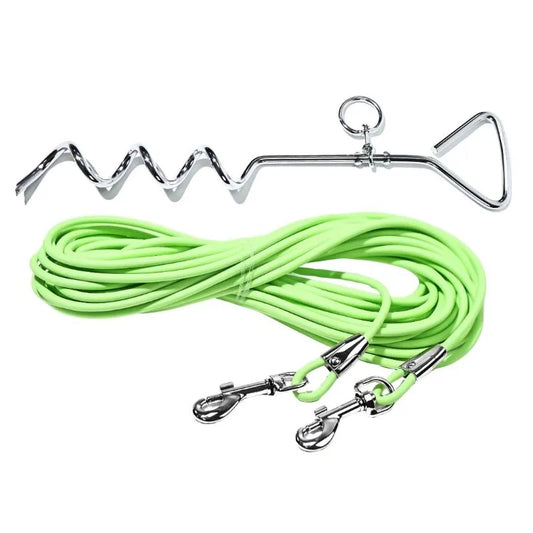 Heavy Duty Dog Tie Out Cable With Ground Stake Outdoor