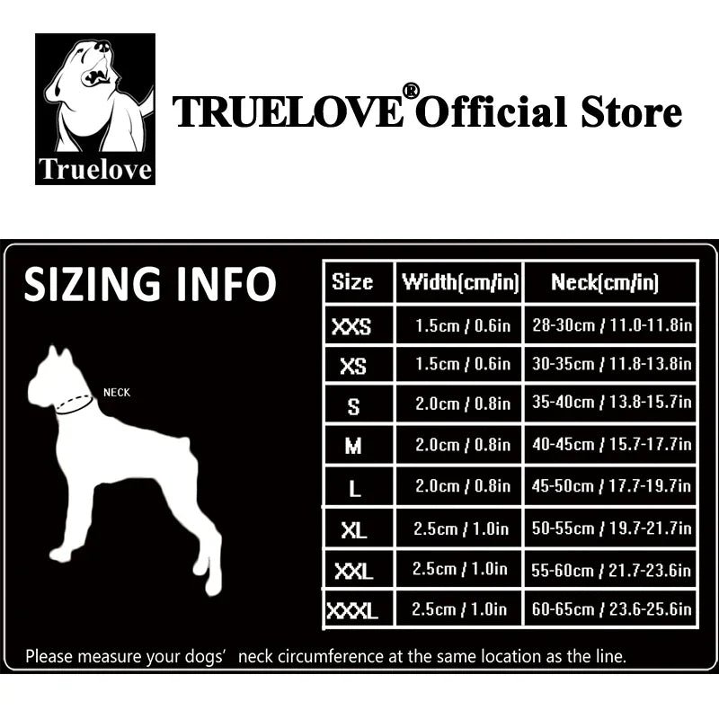 TRUELOVE CN Truelove Pet Nylon Adjustable Padded Reflective Dog Collar