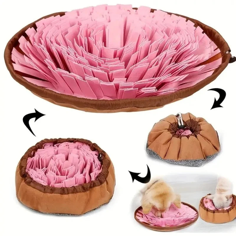 Washable Felt Dog Sniffing Pad Foldable Slow Feeding Mat Toy
