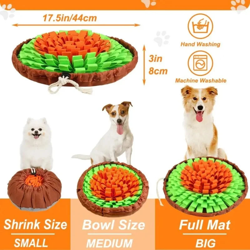 Washable Felt Dog Sniffing Pad Foldable Slow Feeding Mat Toy