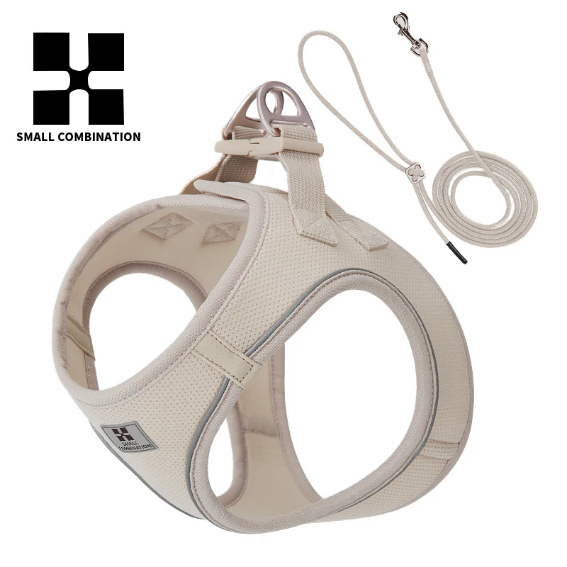 Dog Harness Leash Set for Small-To-Medium Dogs Reflective Adjustable
