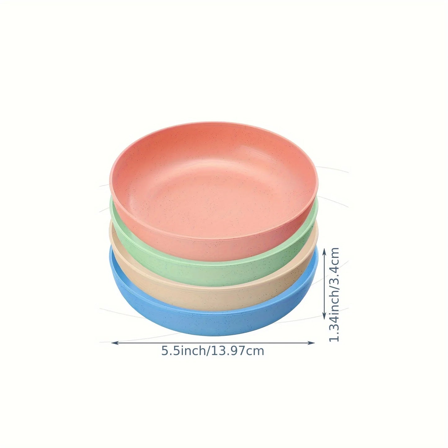 Cat Bowls Set Non-Slip Plastic Pet Food And Water Dishes