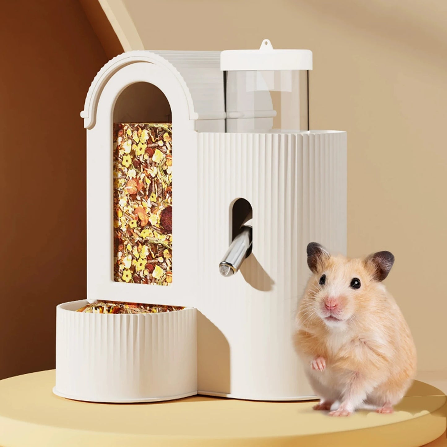 Alloet 2-In-1 Automatic Hamster Feeder And Waterer No Drip