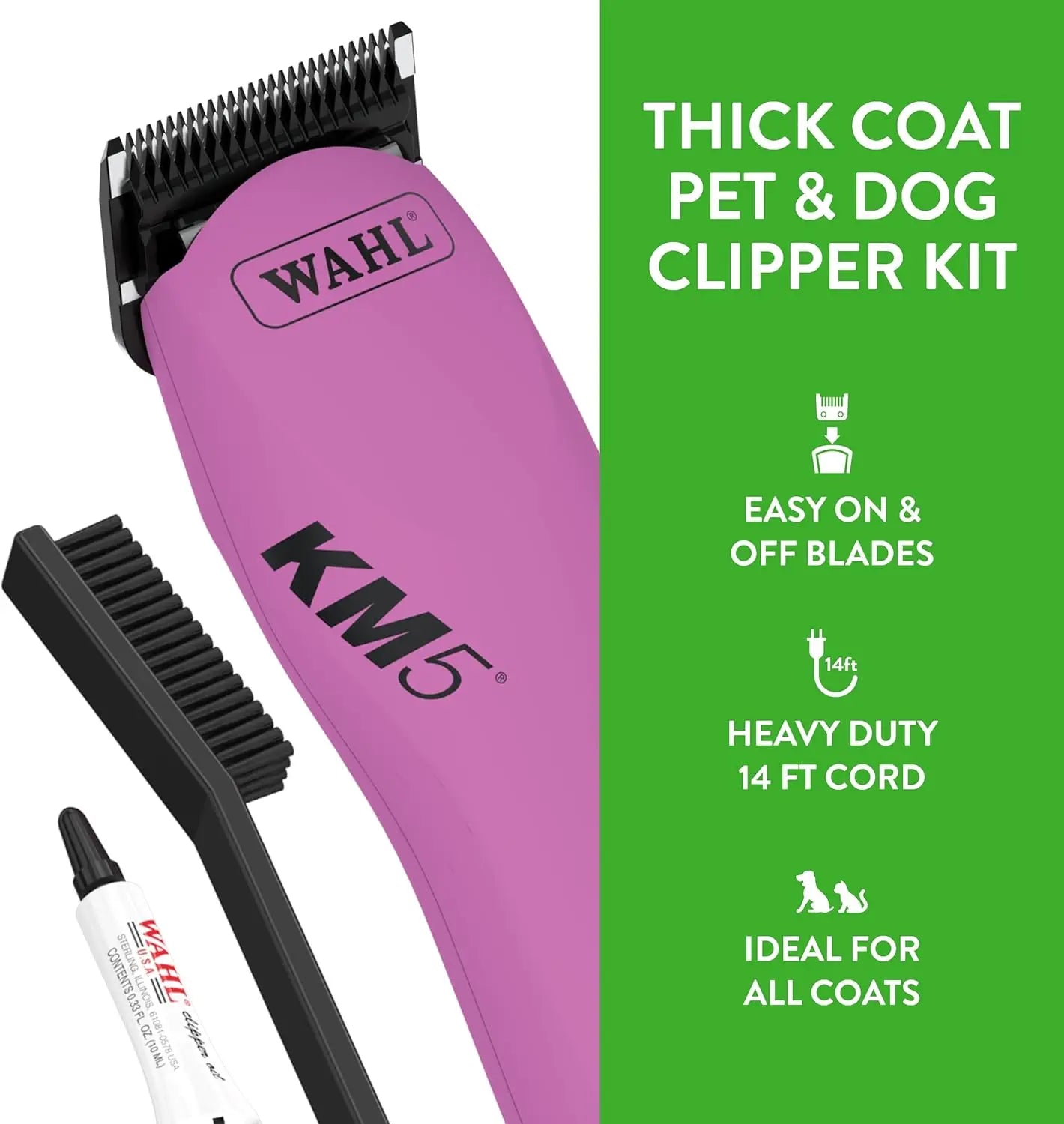 Pet Hair Clipper For Thick Coats 2 Speed Complete Kit