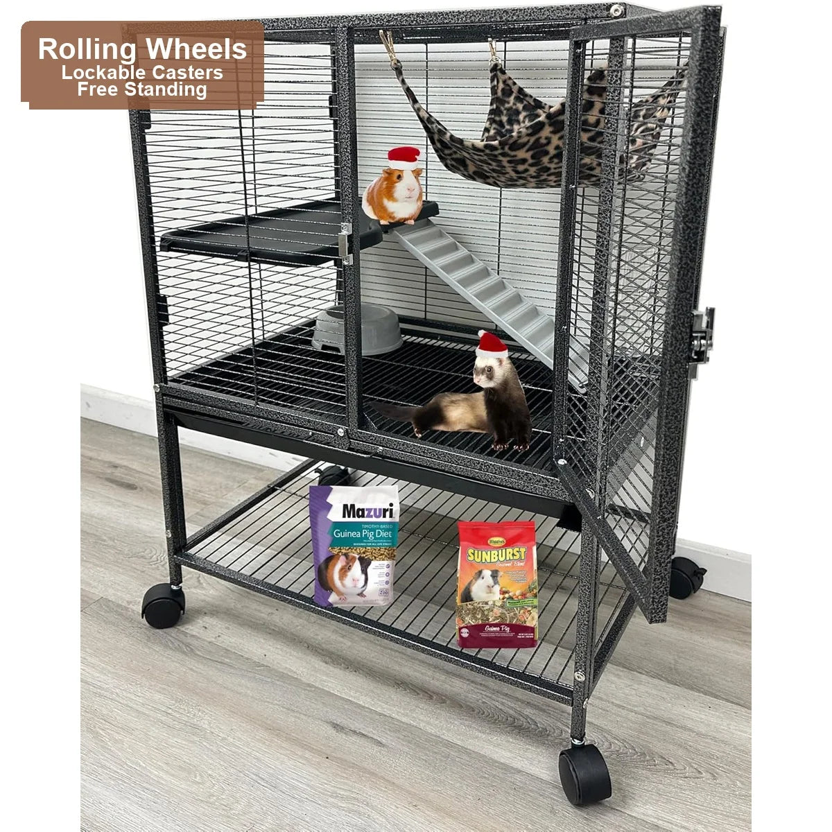 Four Level Small Animal Cage For Hamsters Guinea Pigs