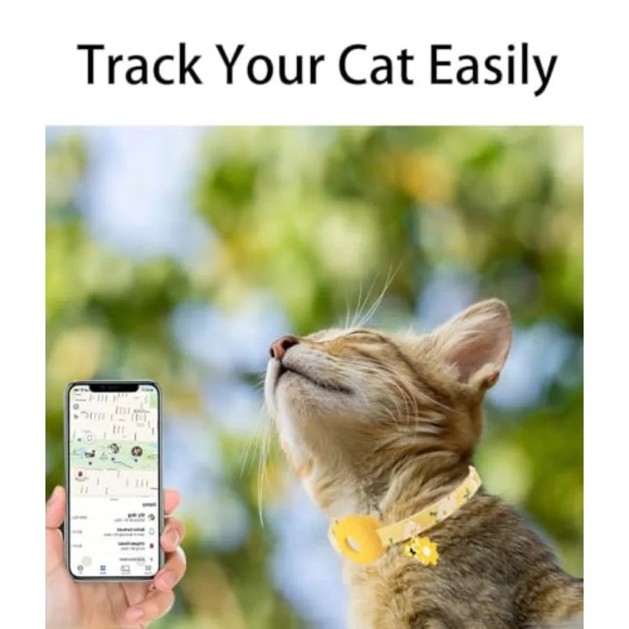 Breakaway Cat Collar With AirTag Holder For Apple AirTag Tracking