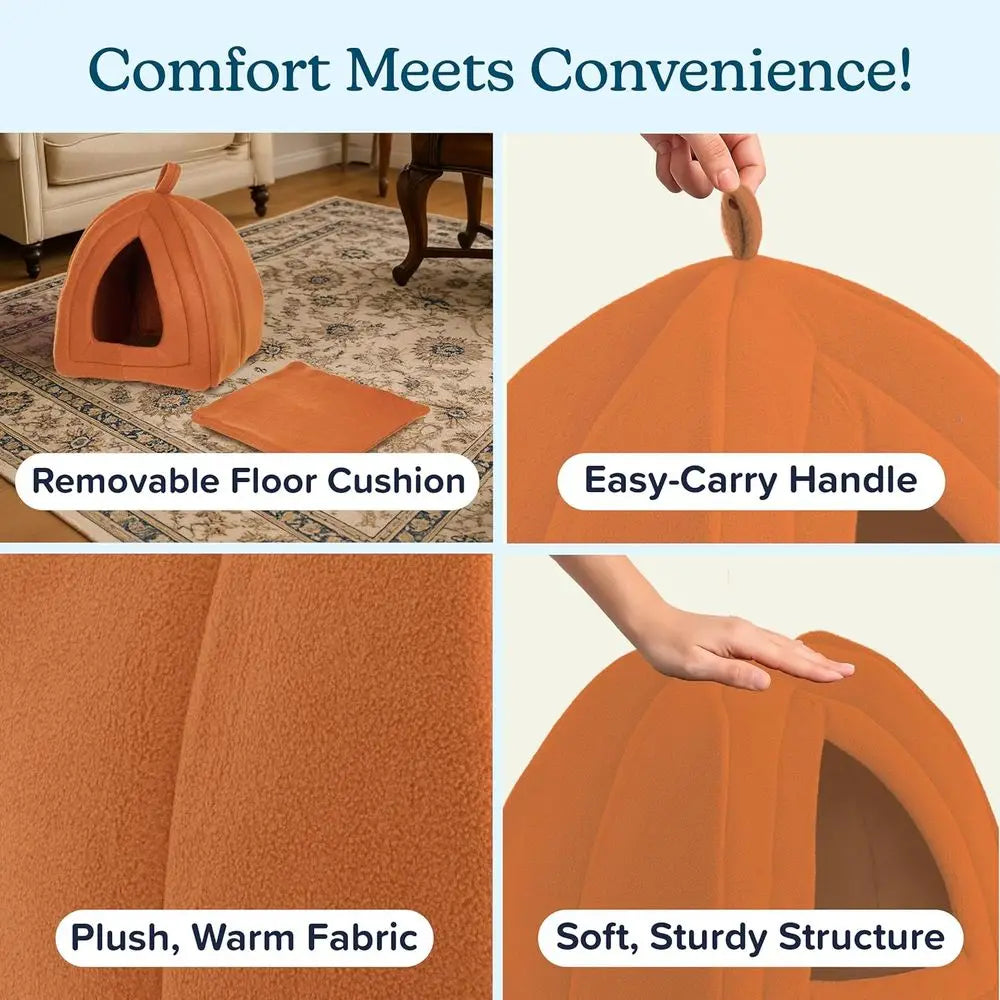 Indoor Cat Bed With Removable Foam Cushion Cat Tent