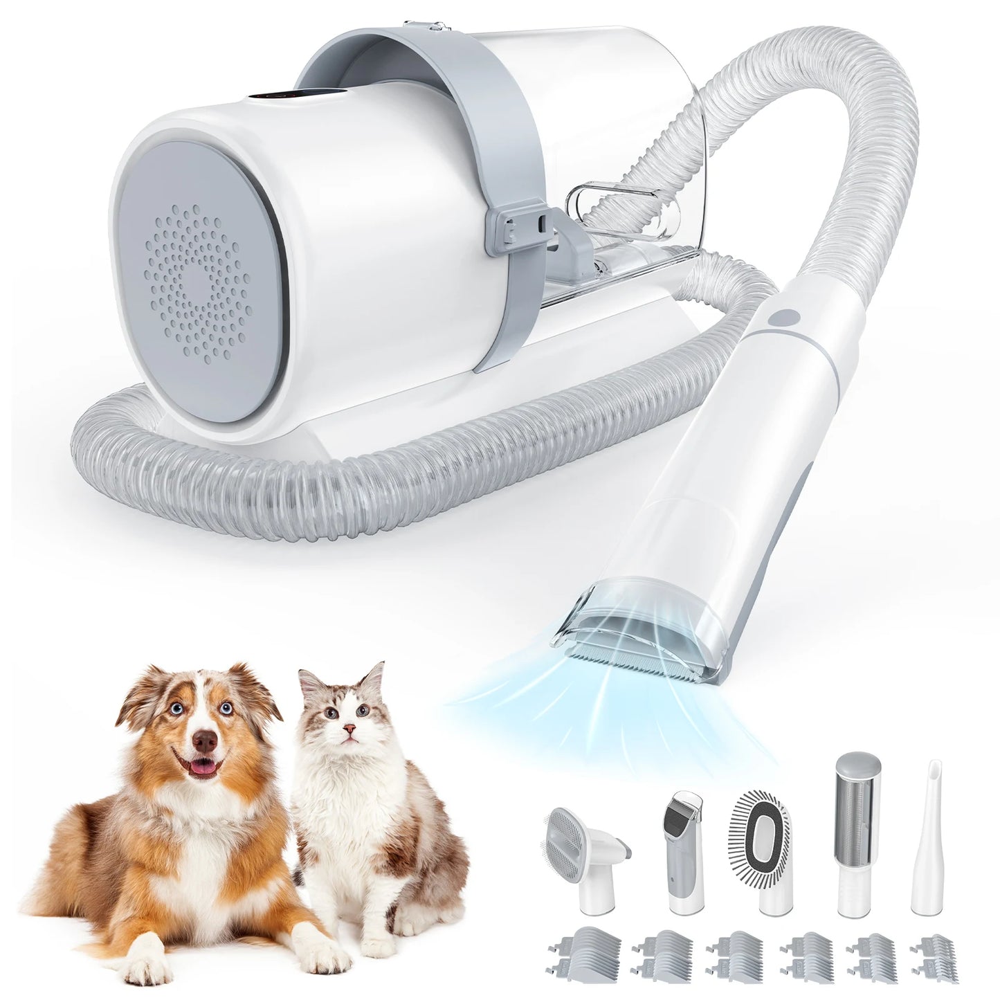 Pet Grooming Vacuum Kit With Cordless Clippers