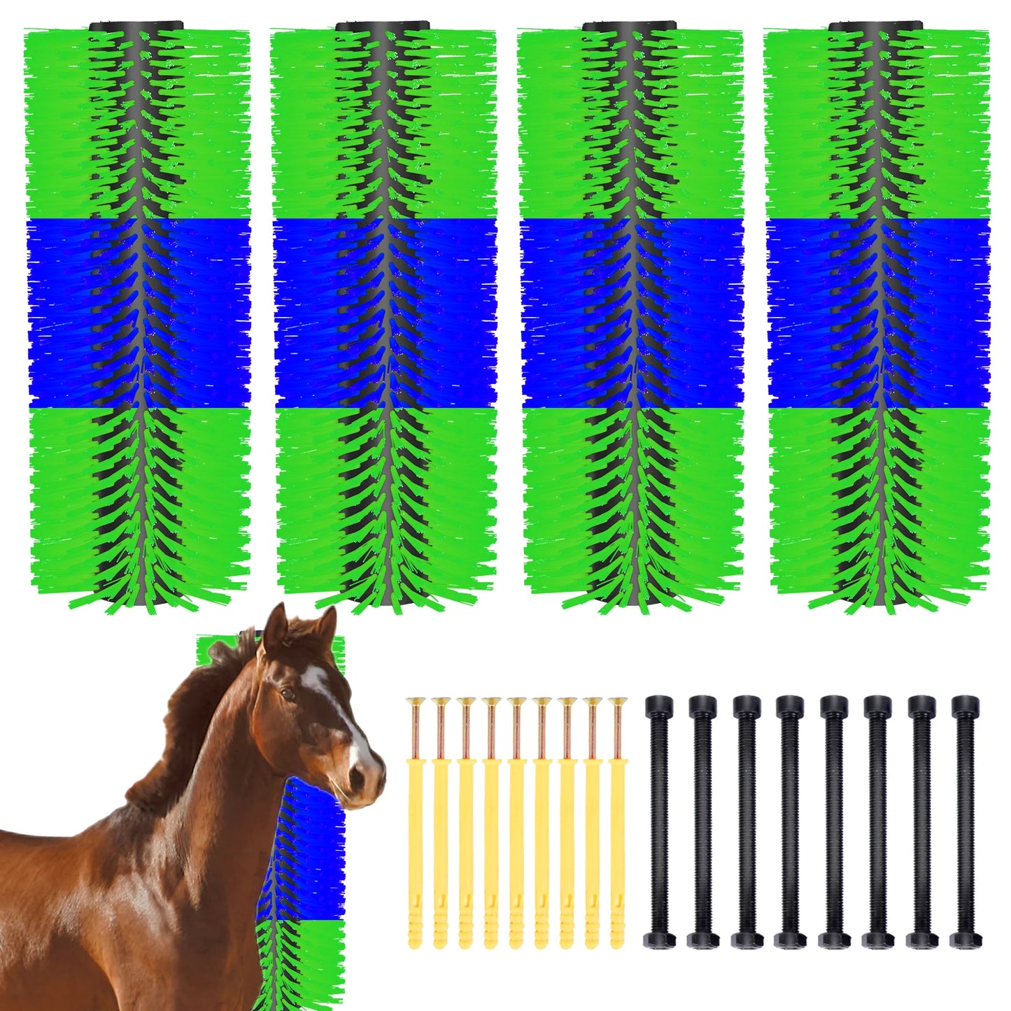 Livestock Scratching Brush Kit For Horses And Goats Heavy Duty